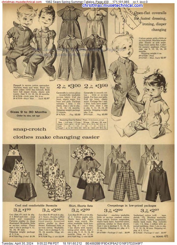 1962 Sears Spring Summer Catalog, Page 459