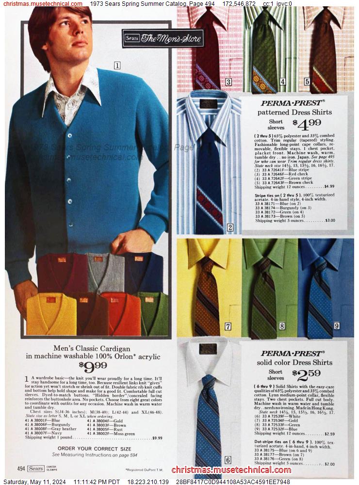 1973 Sears Spring Summer Catalog, Page 494