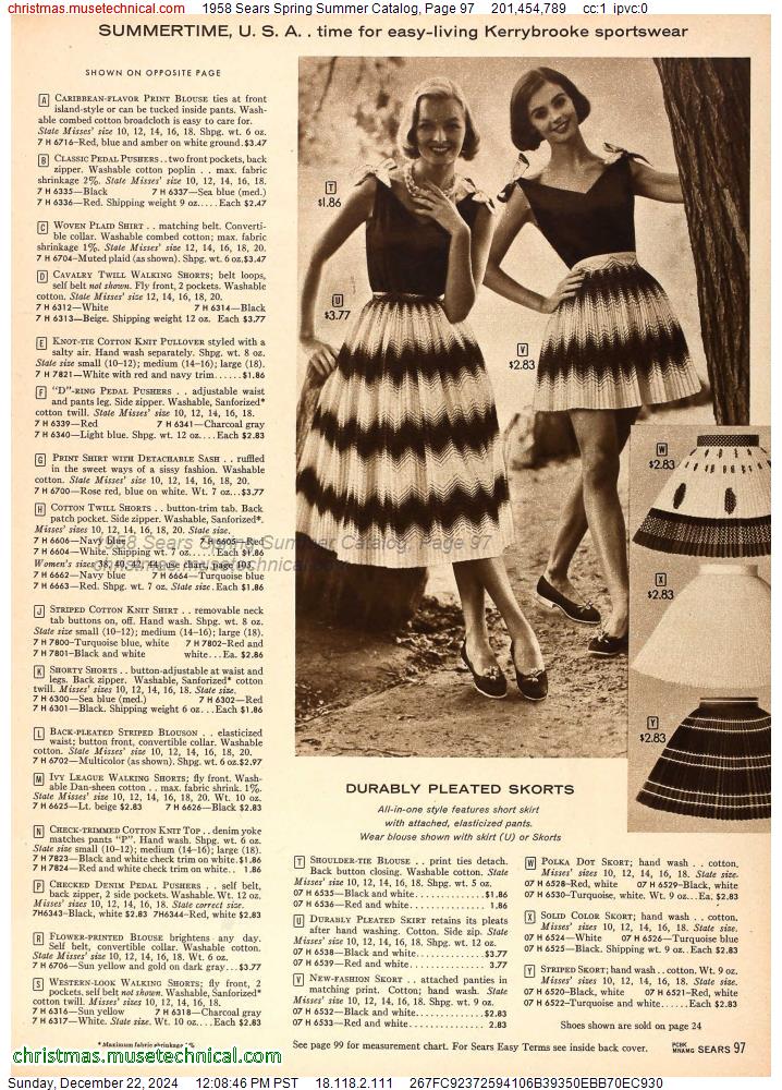 1958 Sears Spring Summer Catalog, Page 97