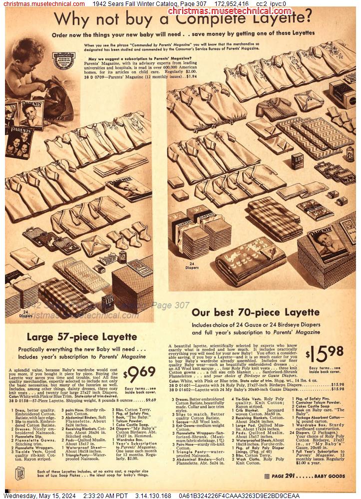 1942 Sears Fall Winter Catalog, Page 307