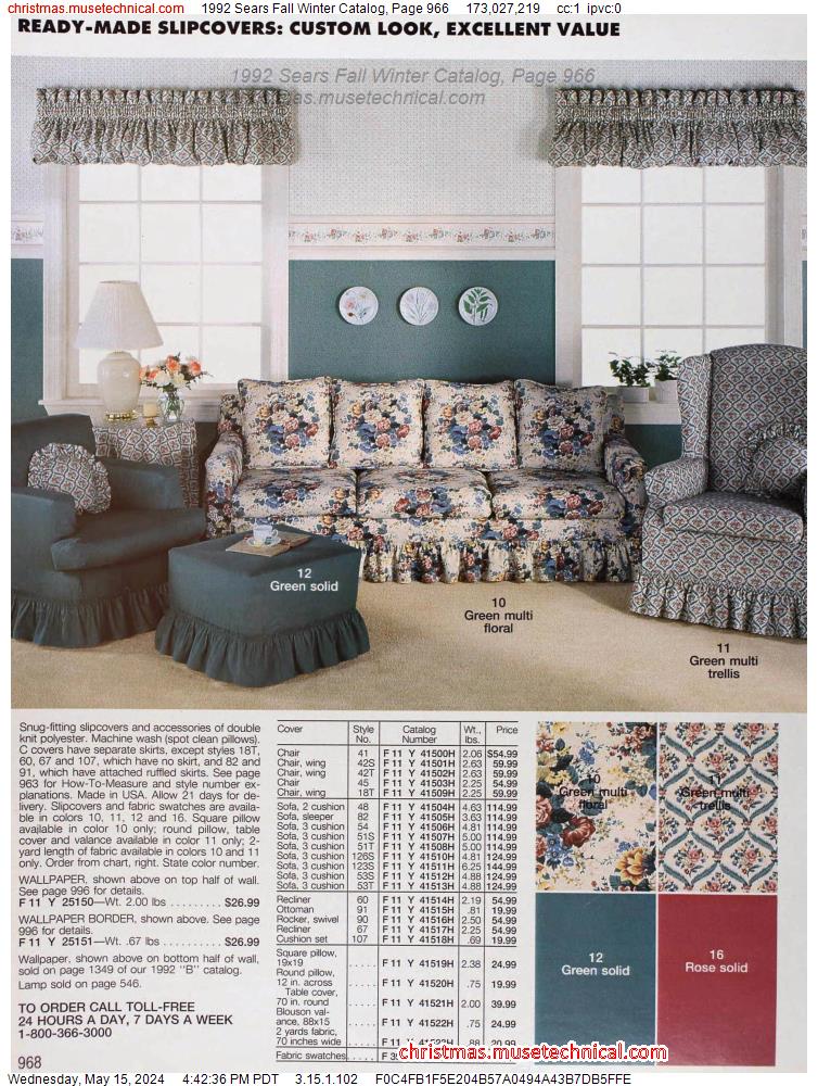 1992 Sears Fall Winter Catalog, Page 966