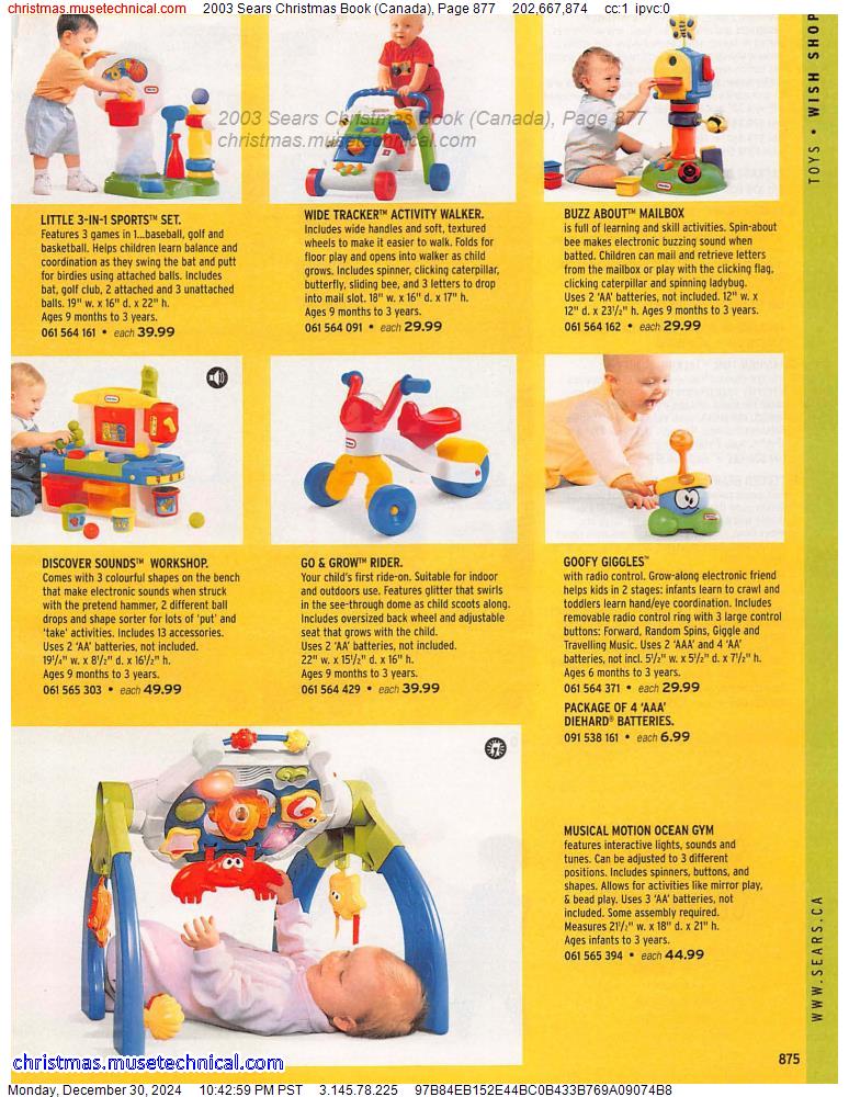 2003 Sears Christmas Book (Canada), Page 877