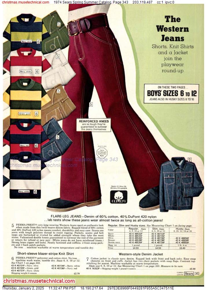 1974 Sears Spring Summer Catalog, Page 343