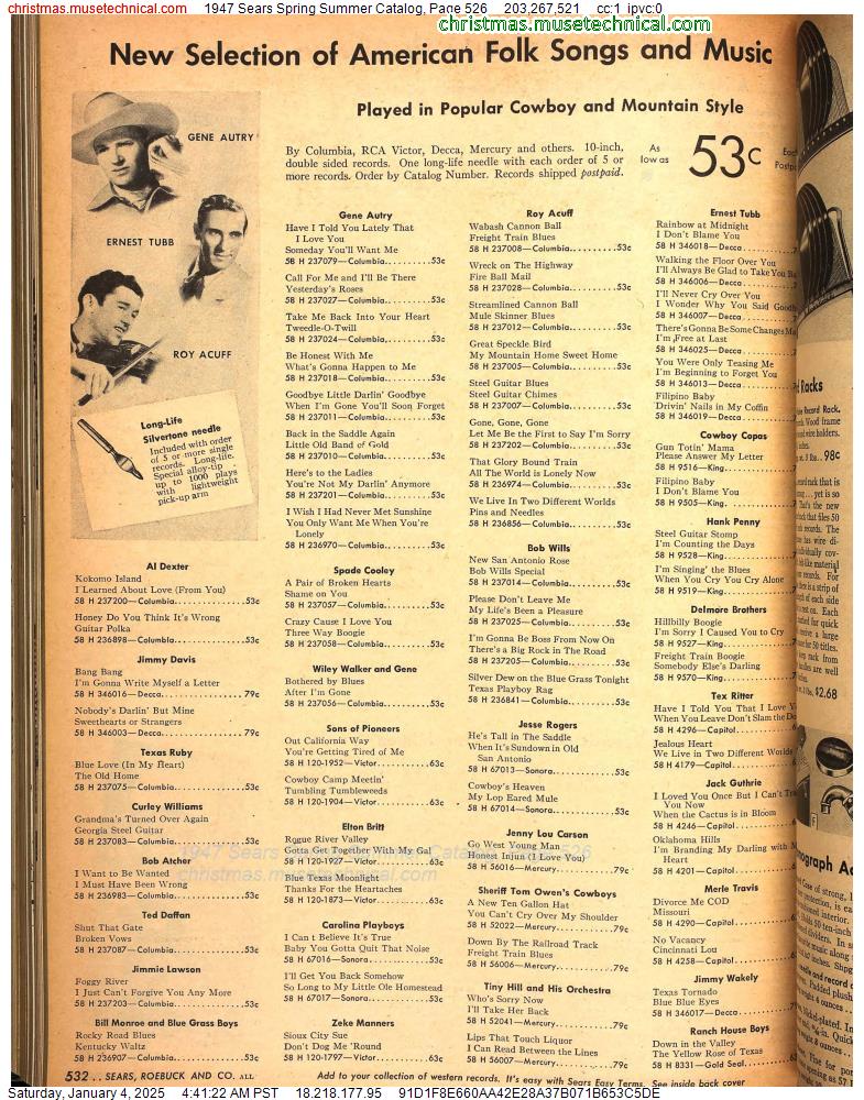 1947 Sears Spring Summer Catalog, Page 526