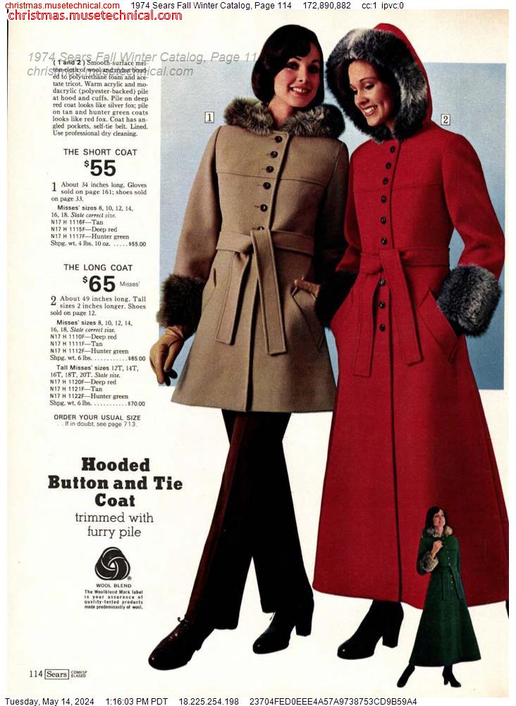 1974 Sears Fall Winter Catalog, Page 114