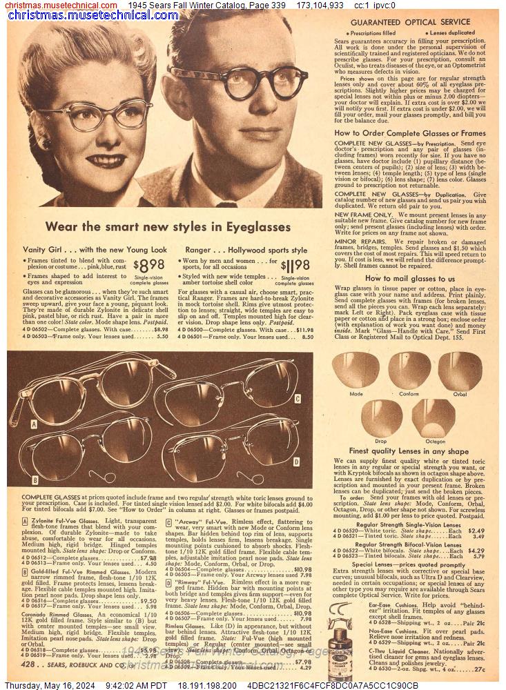 1945 Sears Fall Winter Catalog, Page 339