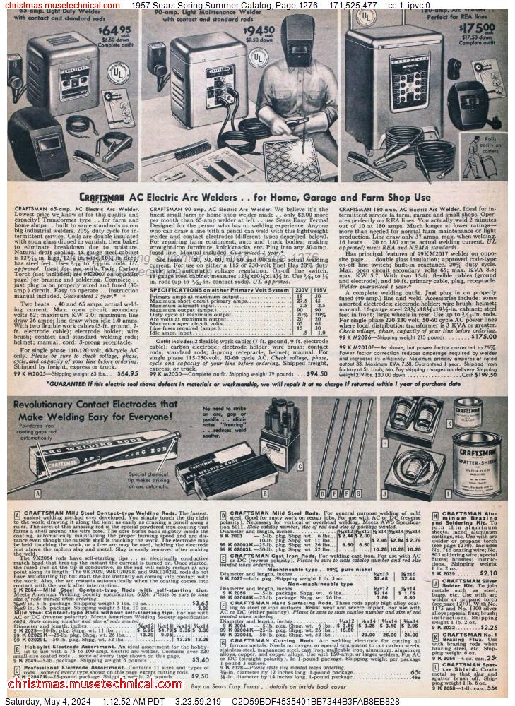 1957 Sears Spring Summer Catalog, Page 1276