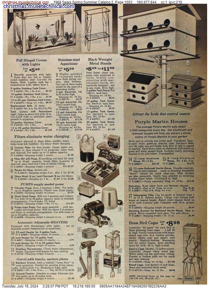1968 Sears Spring Summer Catalog 2, Page 1053