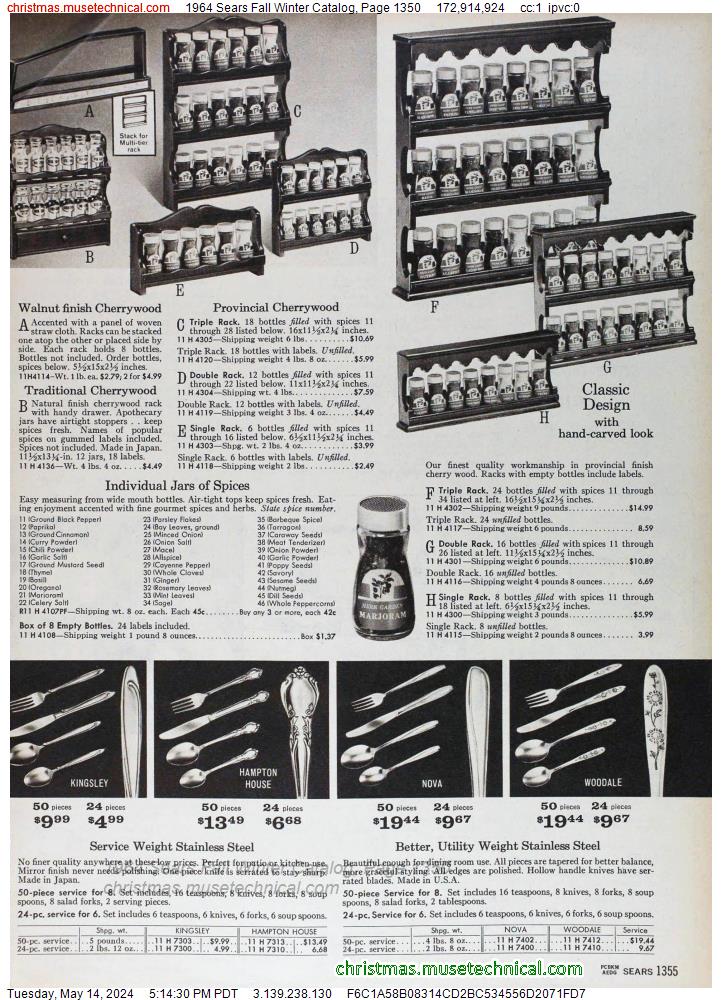 1964 Sears Fall Winter Catalog, Page 1350