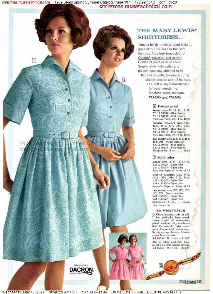 1969 Sears Spring Summer Catalog, Page 197