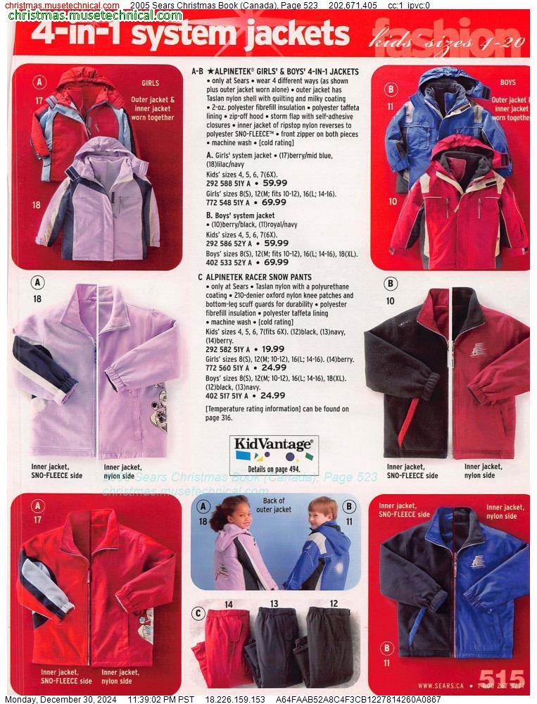 2005 Sears Christmas Book (Canada), Page 523