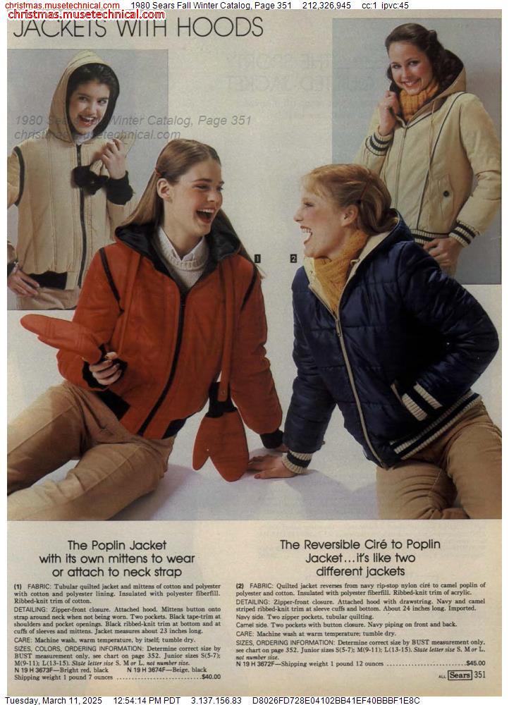 1980 Sears Fall Winter Catalog, Page 351