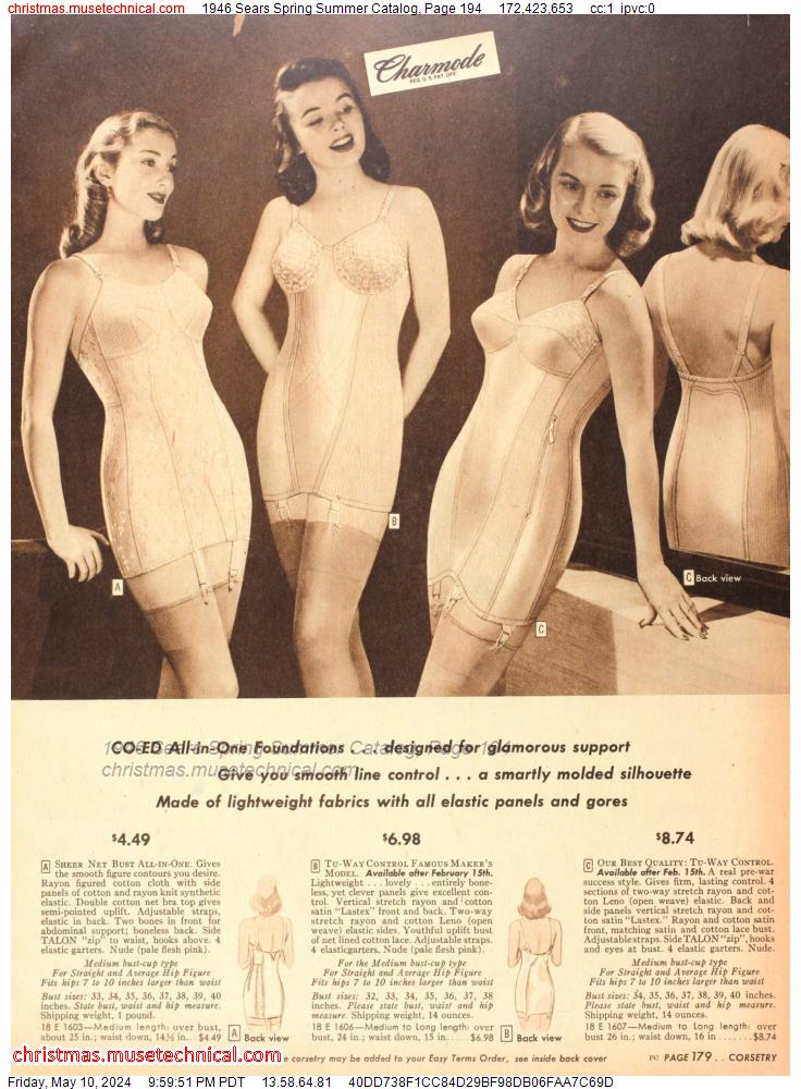 1946 Sears Spring Summer Catalog, Page 194