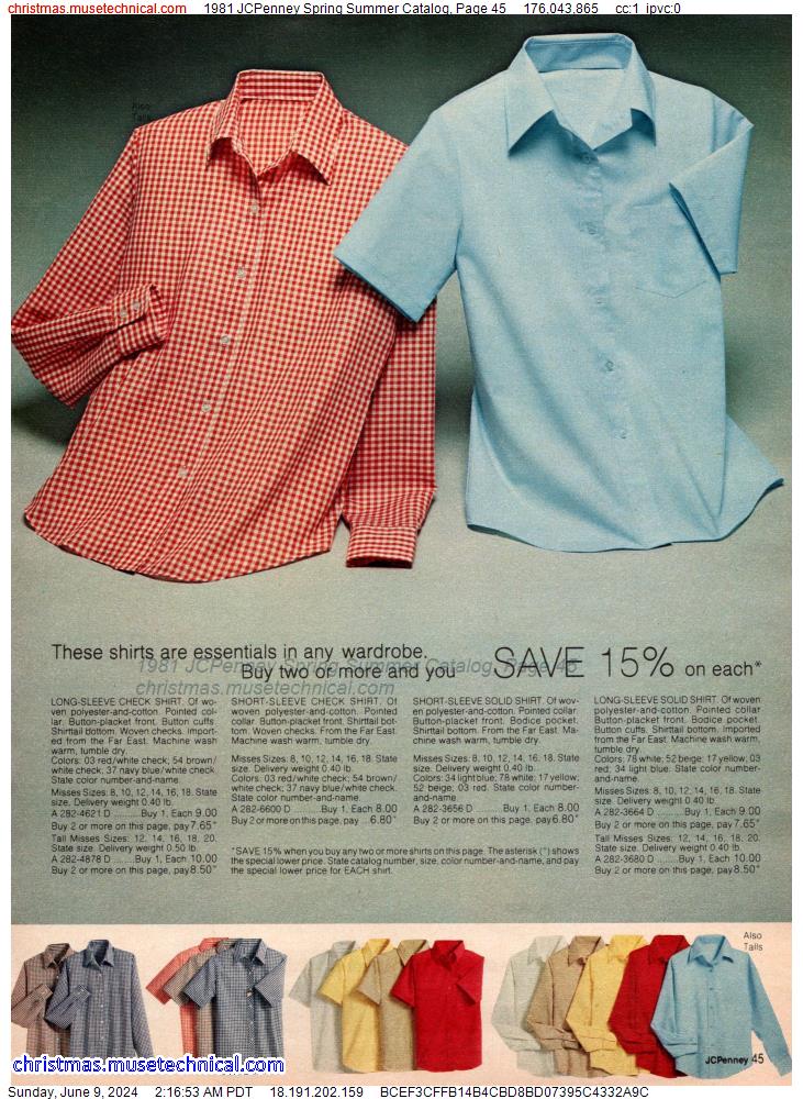1981 JCPenney Spring Summer Catalog, Page 45