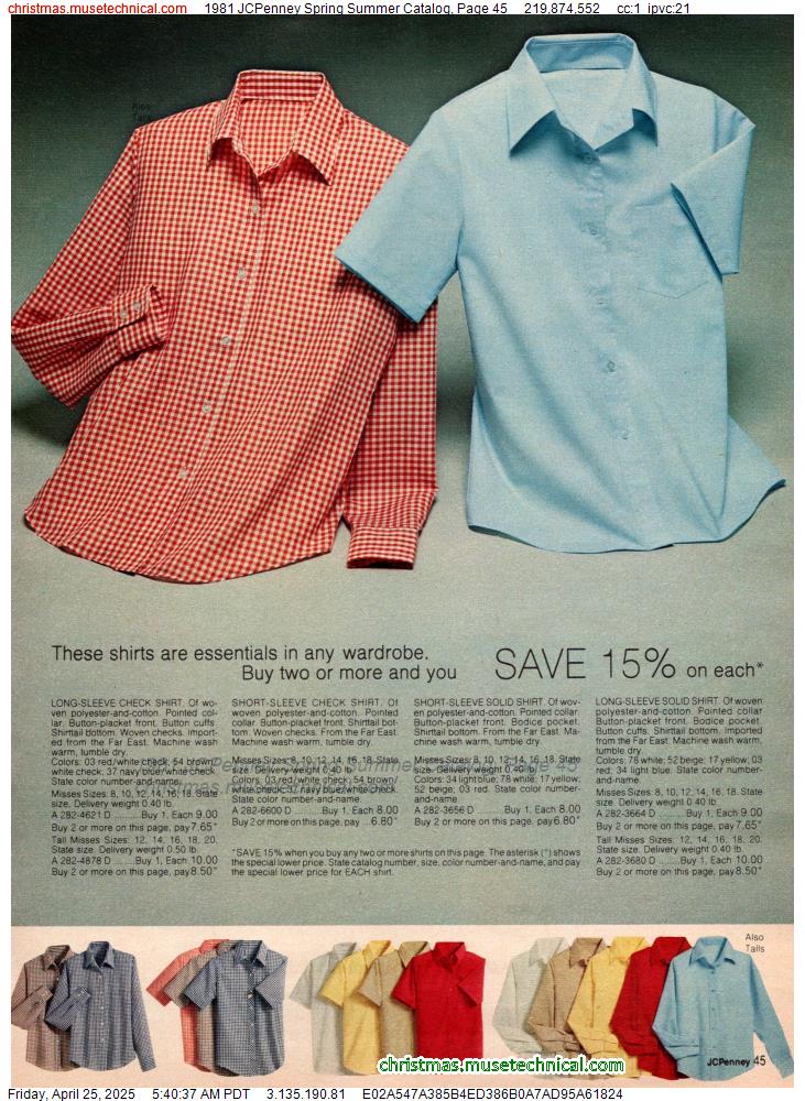 1981 JCPenney Spring Summer Catalog, Page 45