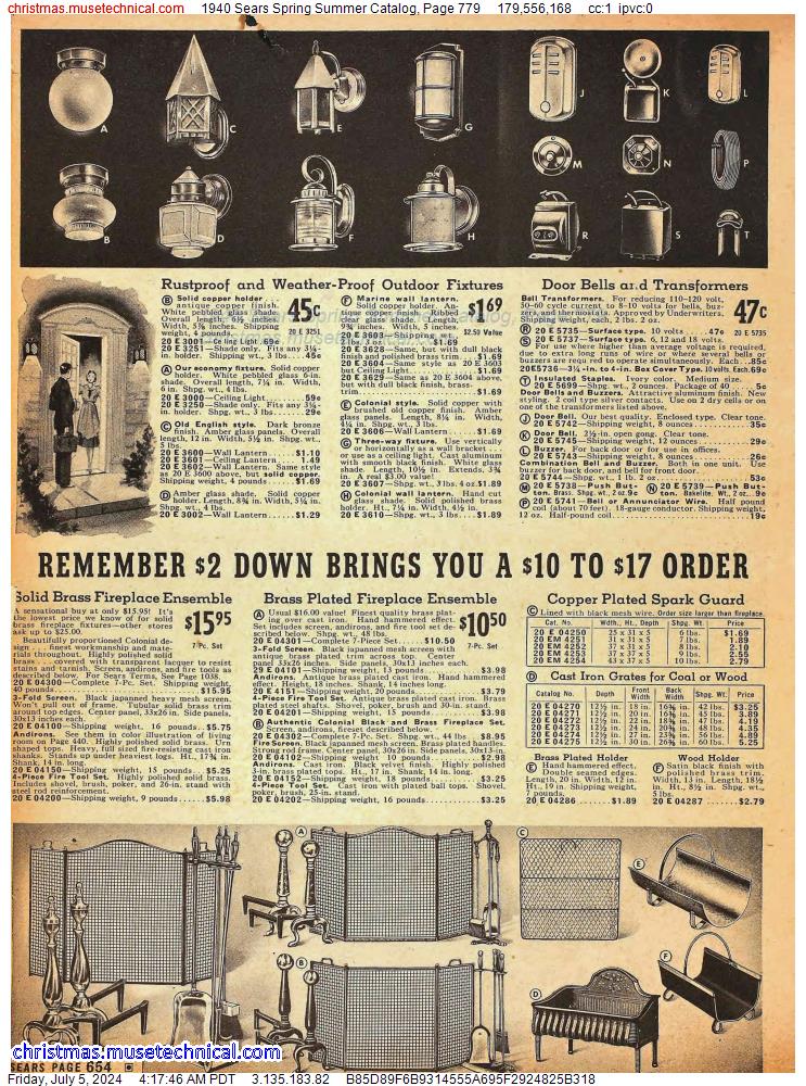 1940 Sears Spring Summer Catalog, Page 779