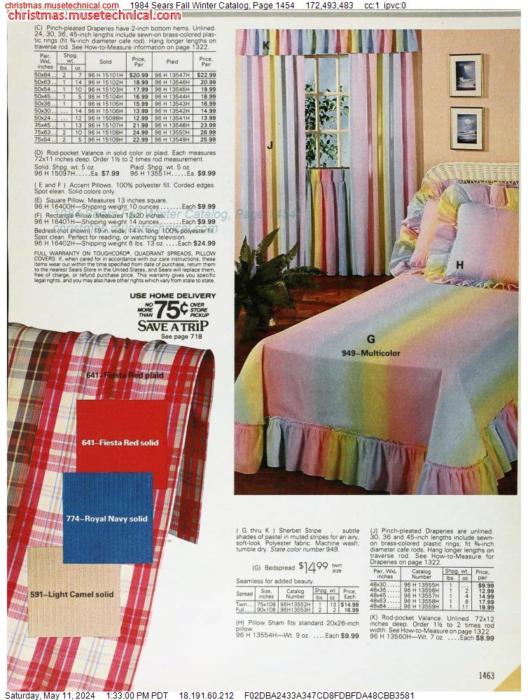 1984 Sears Fall Winter Catalog, Page 1454