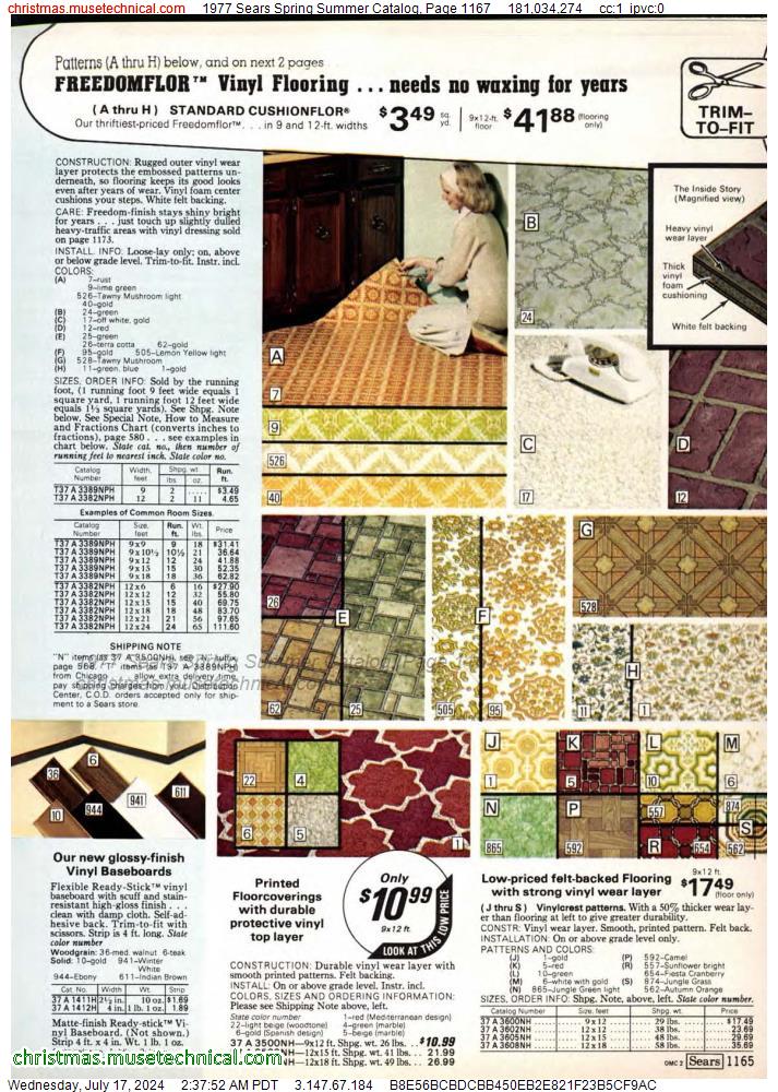1977 Sears Spring Summer Catalog, Page 1167