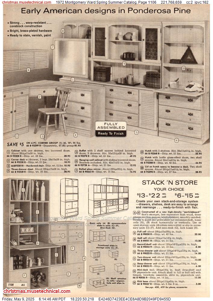 1972 Montgomery Ward Spring Summer Catalog, Page 1106