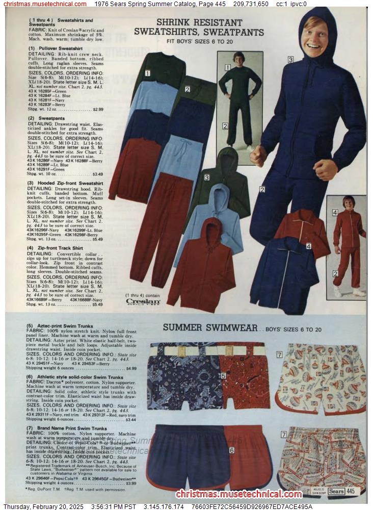 1976 Sears Spring Summer Catalog, Page 445