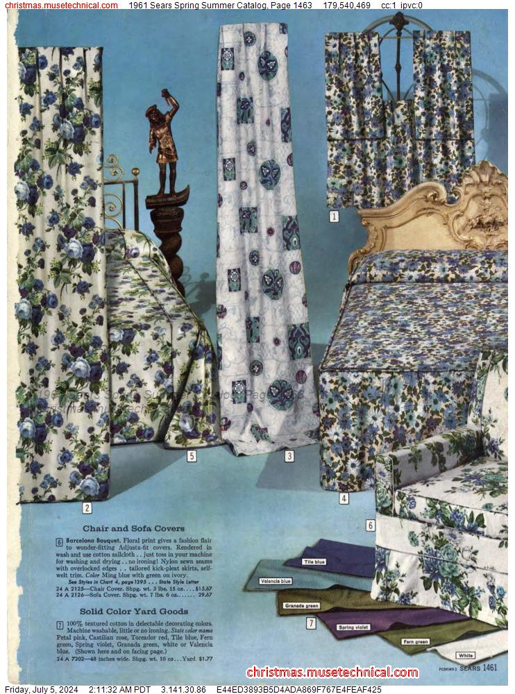 1961 Sears Spring Summer Catalog, Page 1463