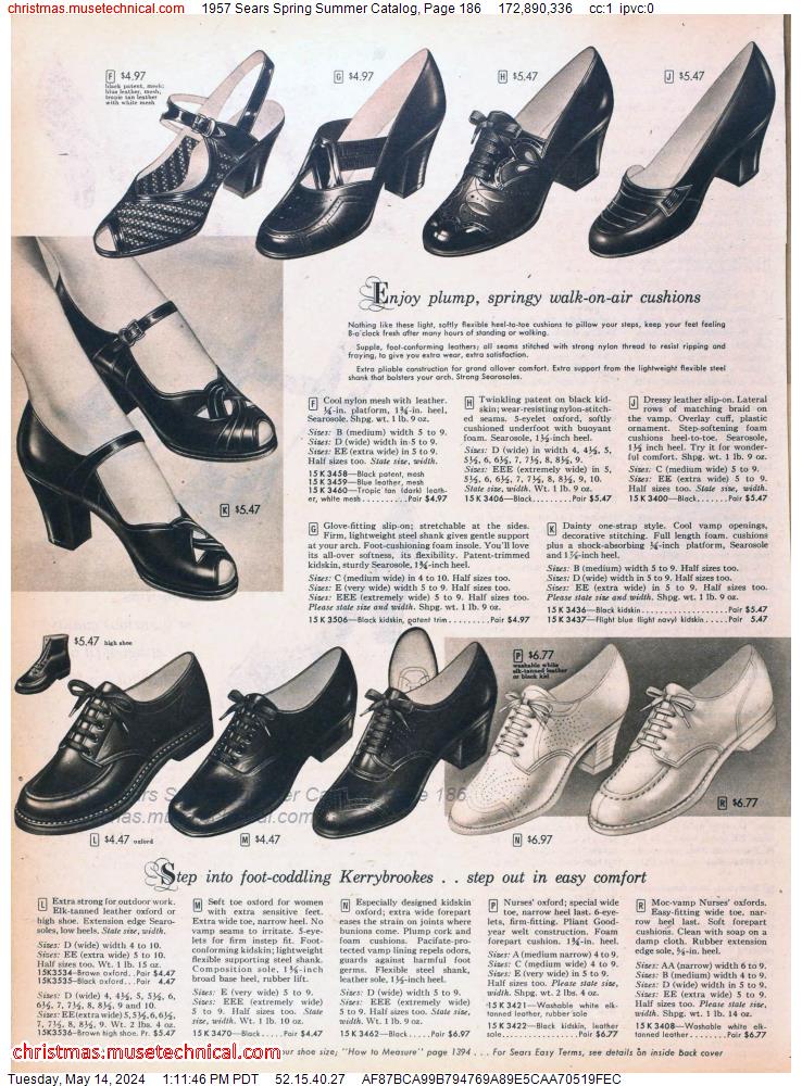 1957 Sears Spring Summer Catalog, Page 186
