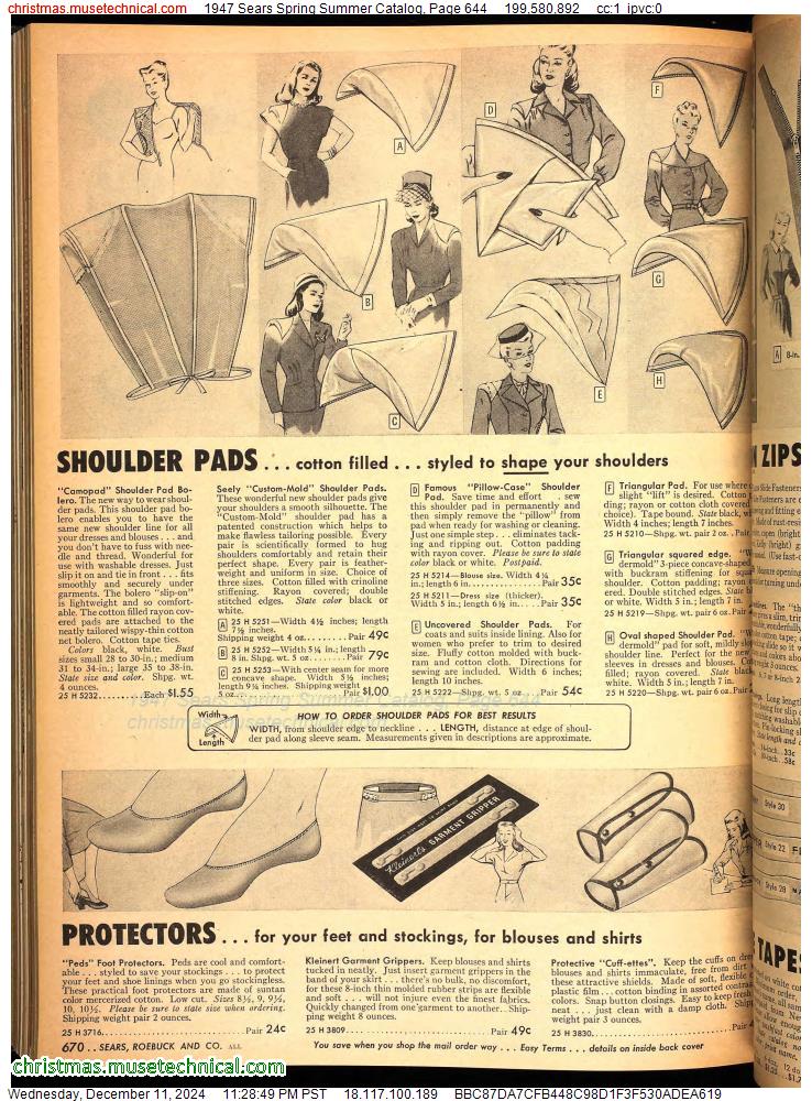 1947 Sears Spring Summer Catalog, Page 644