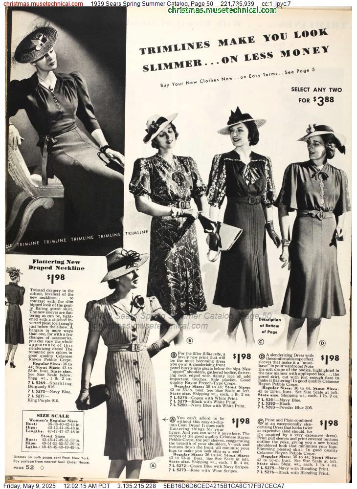 1939 Sears Spring Summer Catalog, Page 50