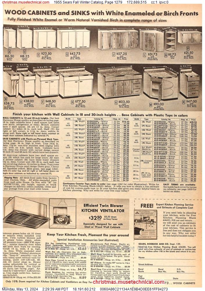 1955 Sears Fall Winter Catalog, Page 1279