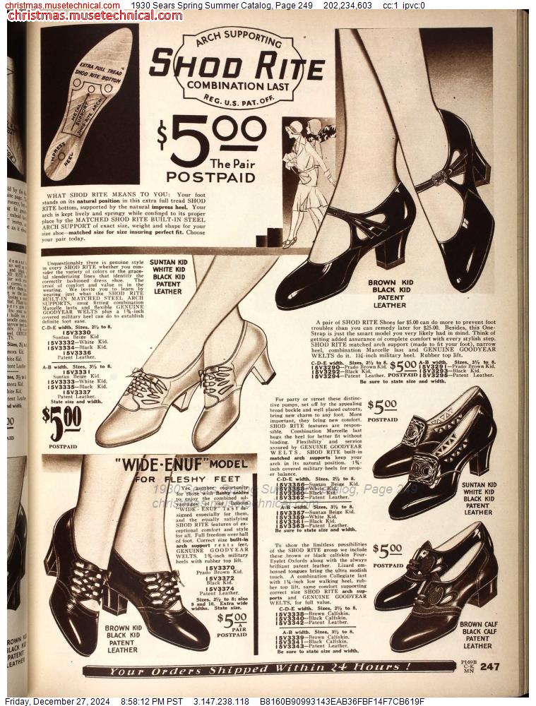 1930 Sears Spring Summer Catalog, Page 249