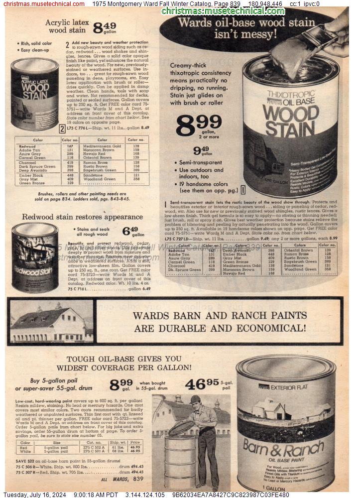 1975 Montgomery Ward Fall Winter Catalog, Page 839
