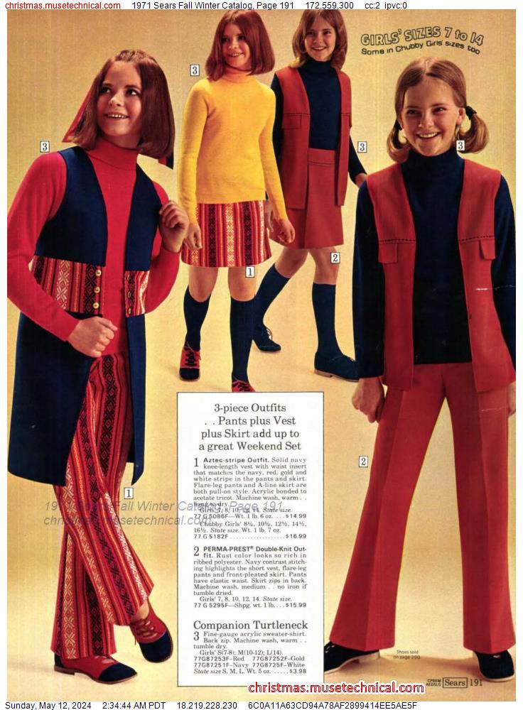 1971 Sears Fall Winter Catalog, Page 191