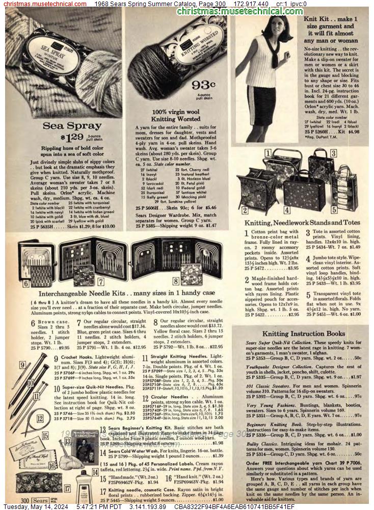 1968 Sears Spring Summer Catalog, Page 300