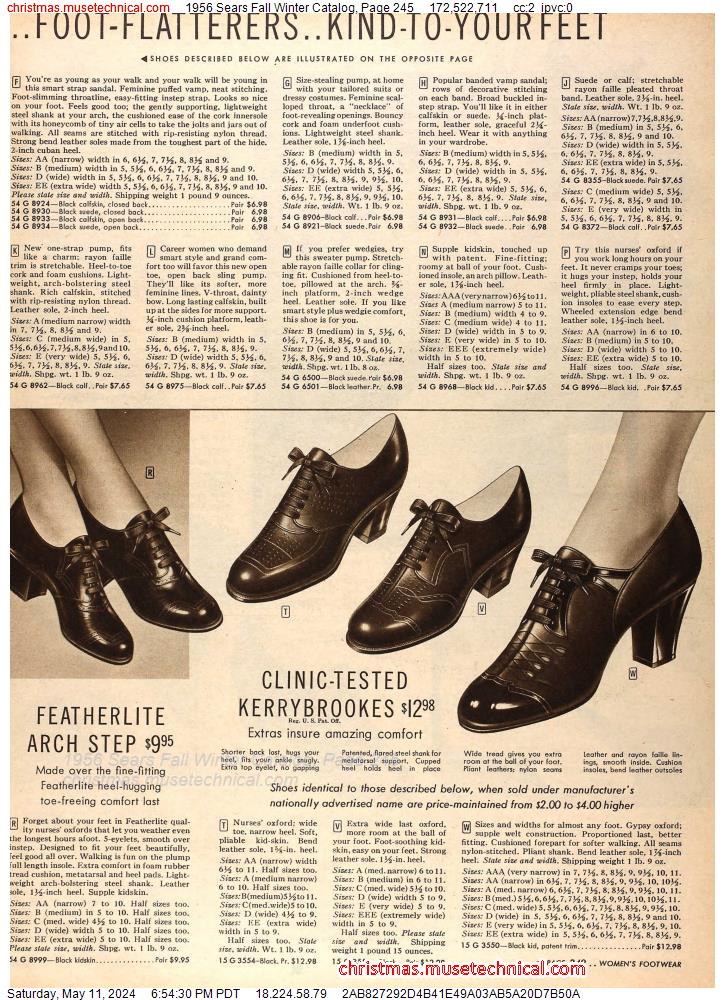 1956 Sears Fall Winter Catalog, Page 245
