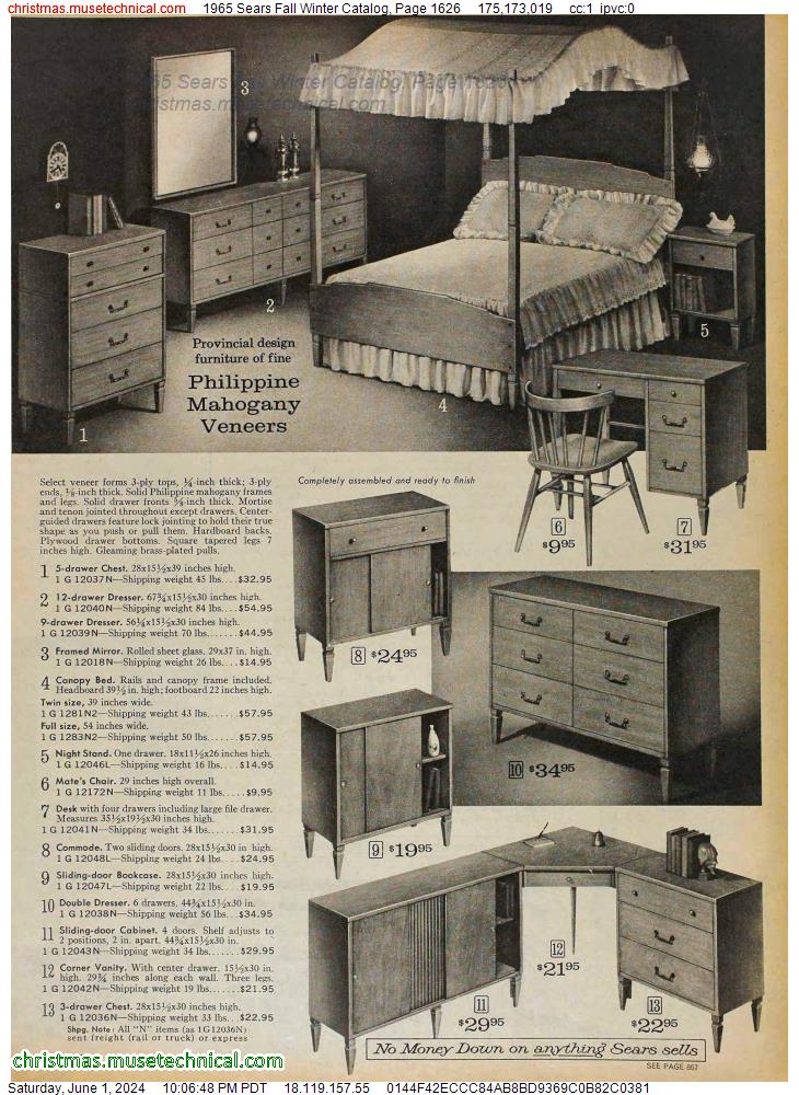 1965 Sears Fall Winter Catalog, Page 1626