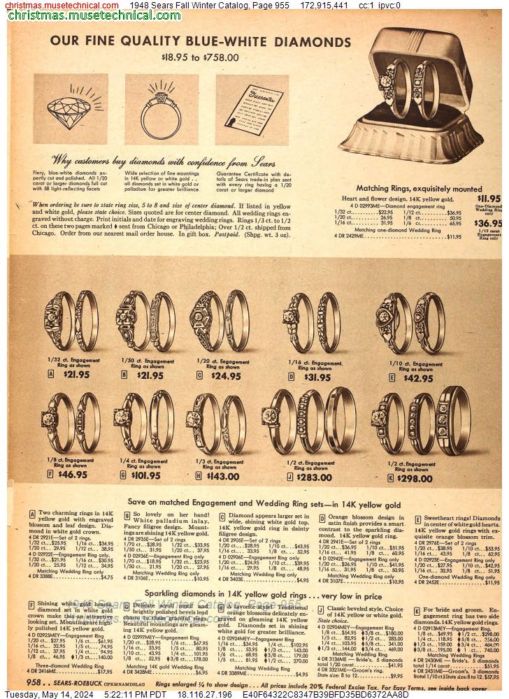 1948 Sears Fall Winter Catalog, Page 955