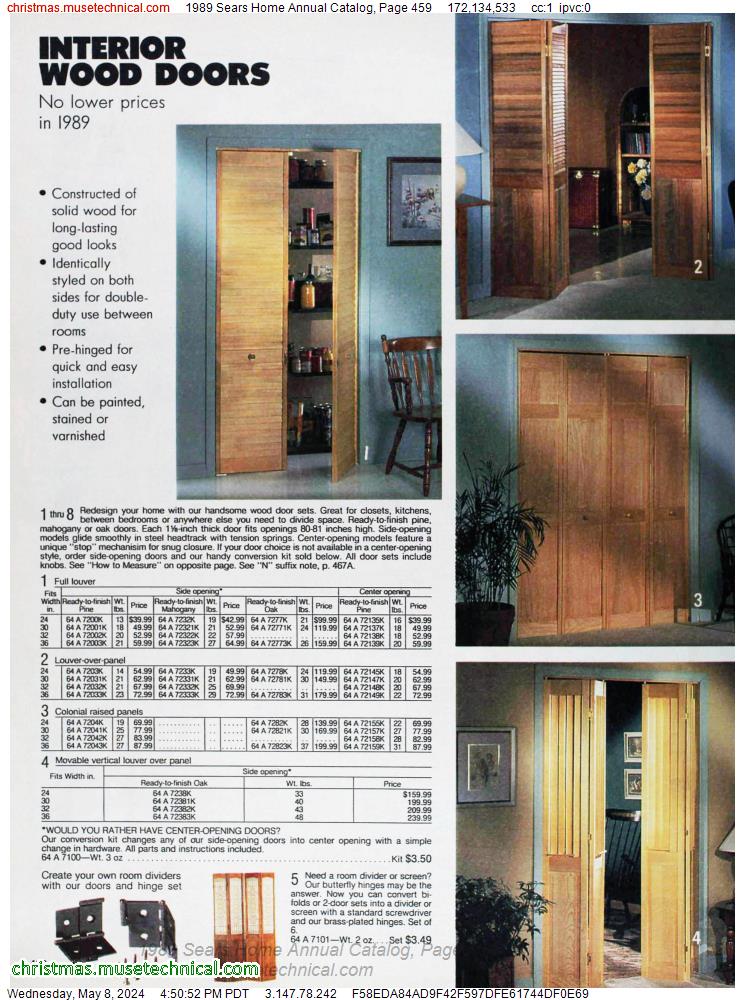 1989 Sears Home Annual Catalog, Page 459