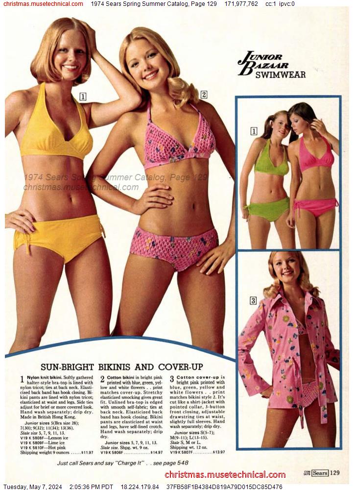 1974 Sears Spring Summer Catalog, Page 129