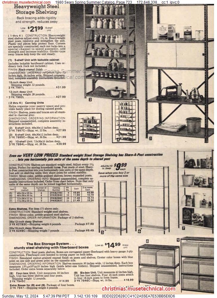 1980 Sears Spring Summer Catalog, Page 723