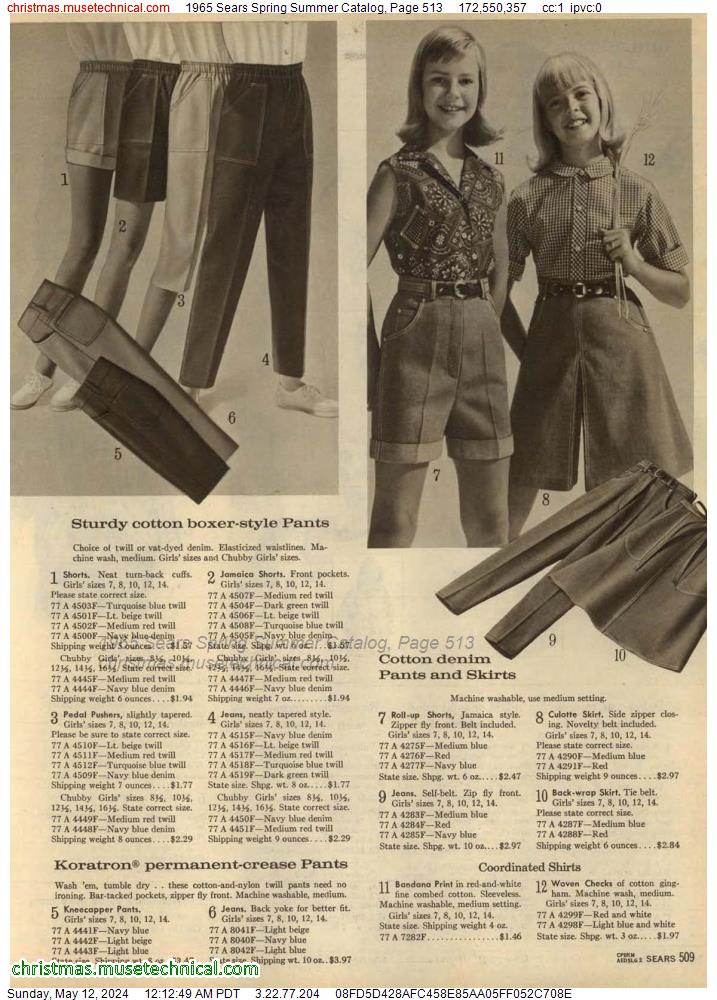 1965 Sears Spring Summer Catalog, Page 513