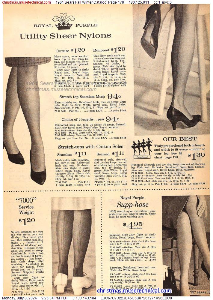 1961 Sears Fall Winter Catalog, Page 179
