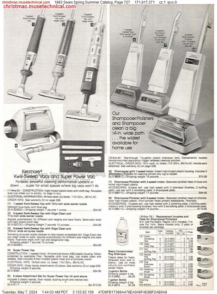 1983 Sears Spring Summer Catalog, Page 727