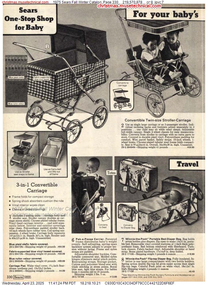 1975 Sears Fall Winter Catalog, Page 330