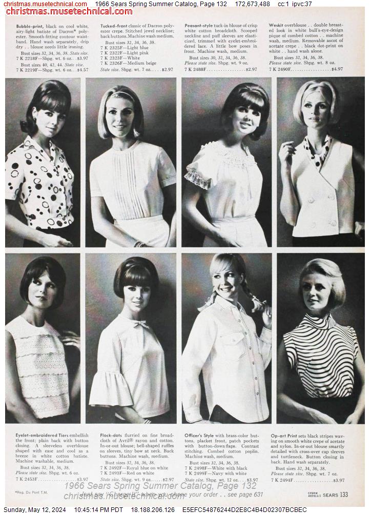 1966 Sears Spring Summer Catalog, Page 132