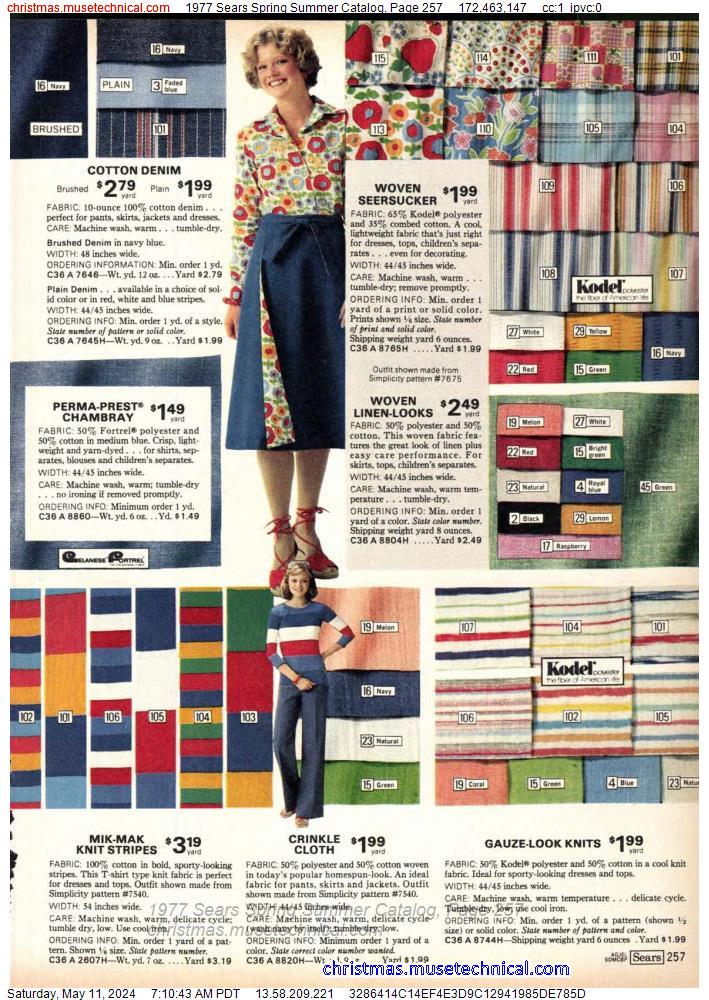 1977 Sears Spring Summer Catalog, Page 257