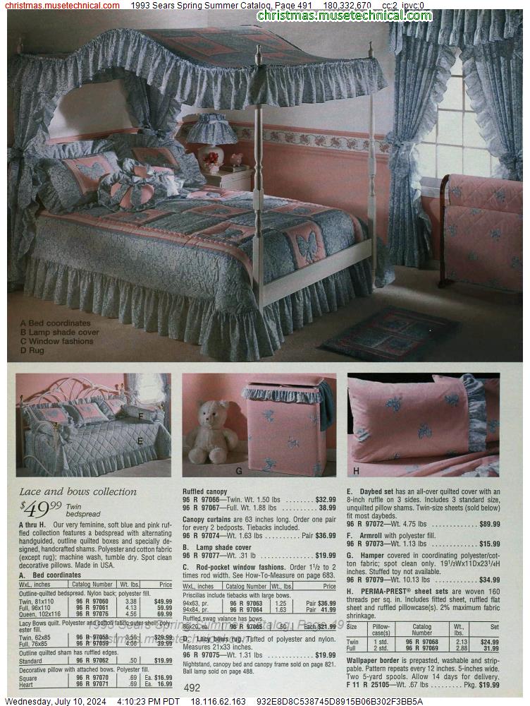 1993 Sears Spring Summer Catalog, Page 491