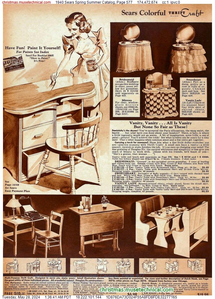 1940 Sears Spring Summer Catalog, Page 577