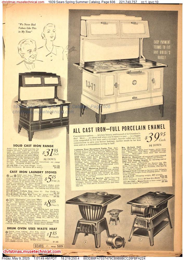 1939 Sears Spring Summer Catalog, Page 606
