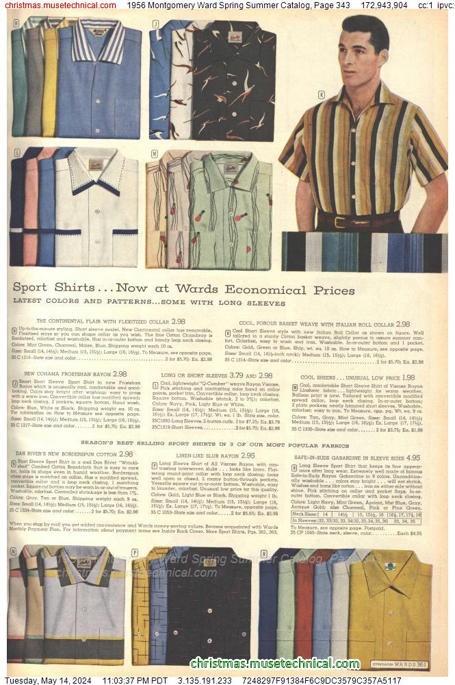 1956 Montgomery Ward Spring Summer Catalog, Page 343
