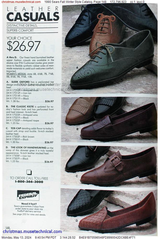 1990 Sears Fall Winter Style Catalog, Page 148